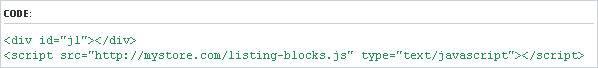 Remote Advert HTML code